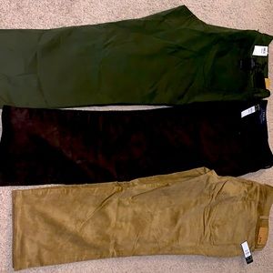 Mens Ralph Lauren pants new- green, chocolate and tan